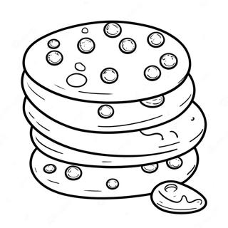Page à colorier de biscuit aux pépites de chocolat | Page de coloriage Biscuit
