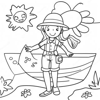 Page à colorier des conseils de sécurité d'été | Page de coloriage Sécurité estivale