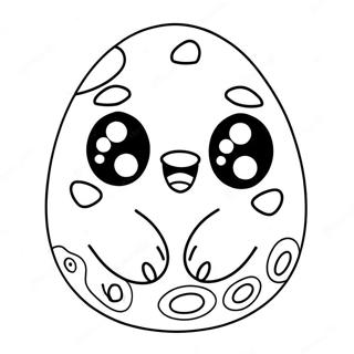 Page à colorier de l'œuf de Pâques Squishmallow mignon | Page de coloriage Squishmallow Pâques
