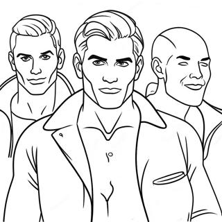 Page à colorier de beaux gars | Page de coloriage Meilleurs Garçons