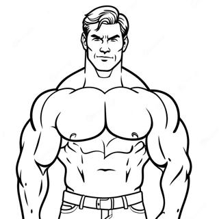 Page à colorier de beaux gars musclés | Page de coloriage Meilleurs Garçons