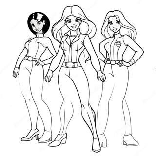 Page à colorier Totally Spies | Page de coloriage Totally Spies