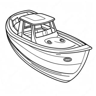 Page à colorier de bateau à moteur | Page de coloriage Bateau à bar