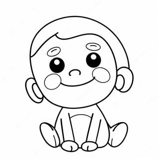 Page à colorier d'un personnage de dessin animé triste | Page de coloriage Triste