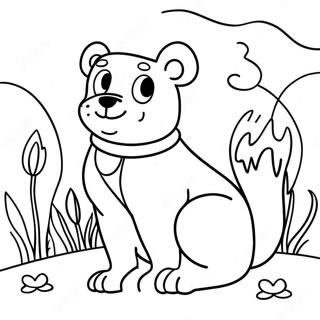 Page à colorier d'un animal mélancolique | Page de coloriage Triste