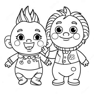 Page à colorier des personnages de Bébé Einstein | Page de coloriage Bébé Einstein