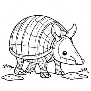 Page à colorier tatou | Page de coloriage Tatou