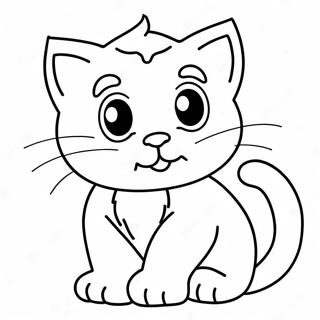 Page à colorier de chaton joueur | Page de coloriage Chat Réaliste