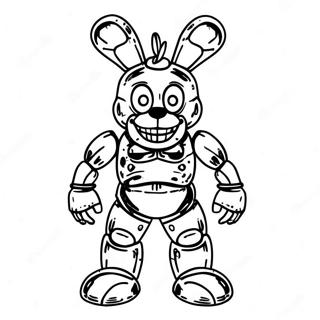 Page à colorier Springtrap en Pleine Taille | Page de coloriage Springtrap Complet