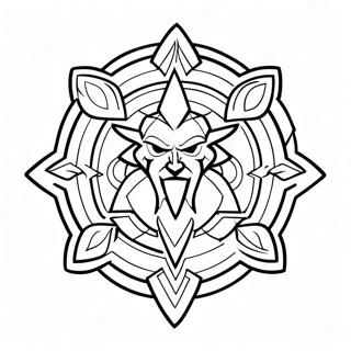Page à colorier du logo de World of Warcraft | Page de coloriage Monde de Warcraft