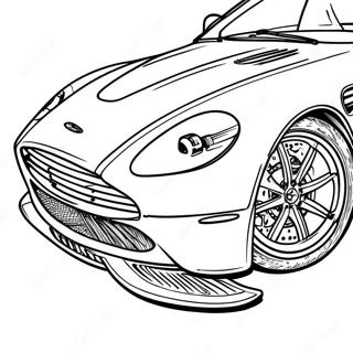 Page à colorier Aston Martin | Page de coloriage Aston Martin