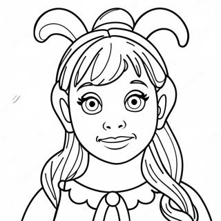 Page à colorier de Cindy Lou Who | Page de coloriage Cindy Lou