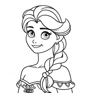 Page à colorier d'Elsa pour Noël | Page de coloriage Elsa Noël