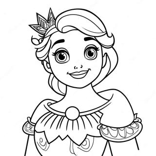 Page à colorier d'Elsa en robe festive | Page de coloriage Elsa Noël