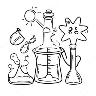 Page à colorier expérience scientifique STEM | Page de coloriage STEM