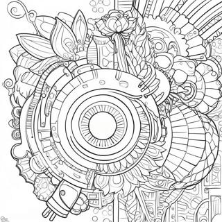 Page à colorier conception d'ingénierie créative | Page de coloriage STEM