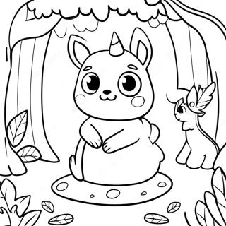 Page à colorier de la Forêt Enchantée Fairycore | Page de coloriage Fée