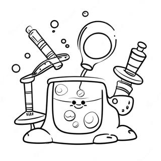 Page à colorier de Processus d'Expérience Passionnant | Page de coloriage Méthode Scientifique