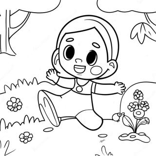 Page à colorier Adley jouant avec des amis | Page de coloriage A pour Adley