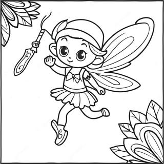 Page à colorier de la fée pirate | Page de coloriage Fée Pirate