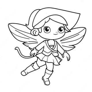 Page à colorier de la fée pirate aventurière | Page de coloriage Fée Pirate