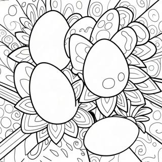 Page à colorier Œufs d'Ostara Colorés | Page de coloriage Ostara