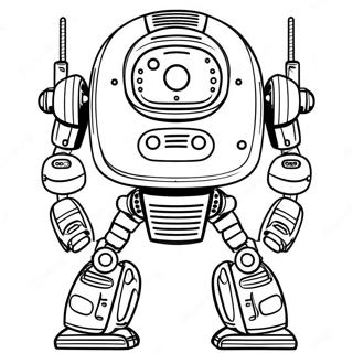 Page à colorier de robot futuriste | Page de coloriage Futuriste