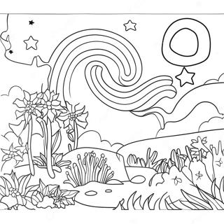Page à colorier de nuit étoilée | Page de coloriage Temps de nuit