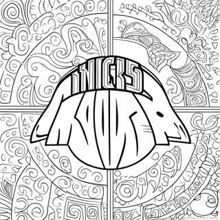 Page à colorier du logo des Knicks | Page de coloriage Knicks