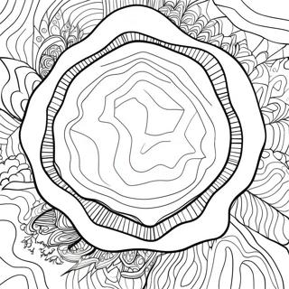Page à colorier de géode | Page de coloriage Géode
