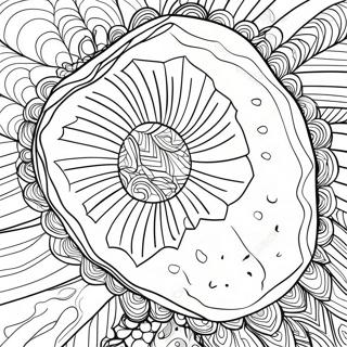 Page à colorier de géode scintillante | Page de coloriage Géode