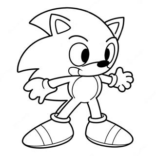 Page à colorier Sonic de Pâques | Page de coloriage Sonic Pâques