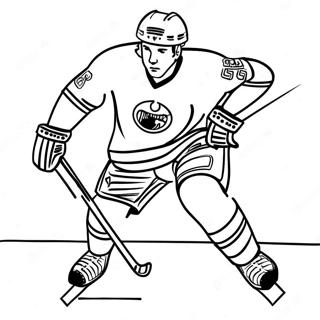 Page à colorier Connor McDavid Patinant Vite | Page de coloriage Connor McDavid