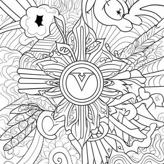 Page à colorier du logo Valorant | Page de coloriage Valorant