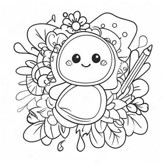 Page à colorier néon | Page de coloriage Néon