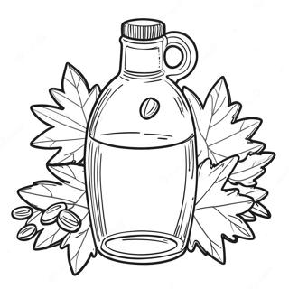 Page à colorier de sirop d'érable | Page de coloriage Sirop d'érable