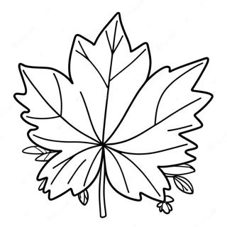 Page à colorier de feuille d'érable mignonne | Page de coloriage Sirop d'érable