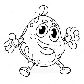 Page à colorier de personnages drôles de Gangle | Page de coloriage Gangle