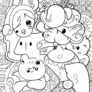 Page à colorier d'autocollants | Page de coloriage Autocollants