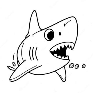 Page à colorier de dent de requin | Page de coloriage Dent de requin
