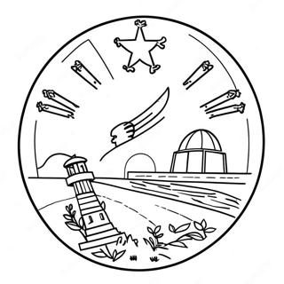 Page à colorier du drapeau de l'État de l'Iowa | Page de coloriage Iowa