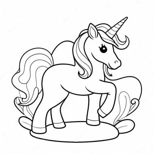 Page à colorier de Valentine licorne | Page de coloriage Licorne Saint-Valentin