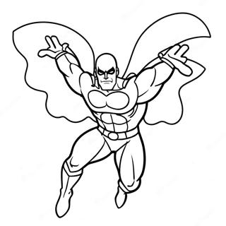 Page à Colorier Gman Super-héros Volant | Page de coloriage Gman