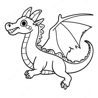 Page à Colorier Anime Dragon Volant dans le Ciel | Page de coloriage Anime Dragon