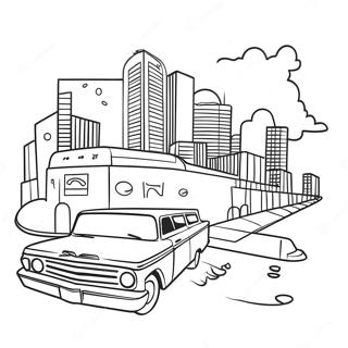 Page à colorier Memphis | Page de coloriage Memphis