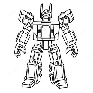 Page à colorier robot Lego Transformer coloré | Page de coloriage Transformateur Lego