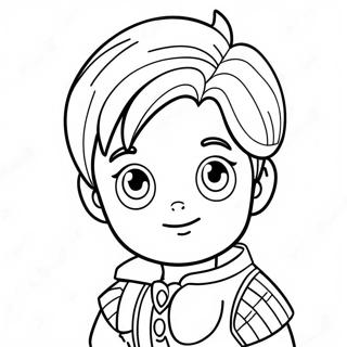 Page à colorier du personnage mignon Levi | Page de coloriage Levi