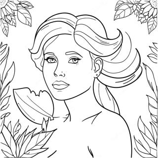 Page à colorier d'Eve | Page de coloriage Eve