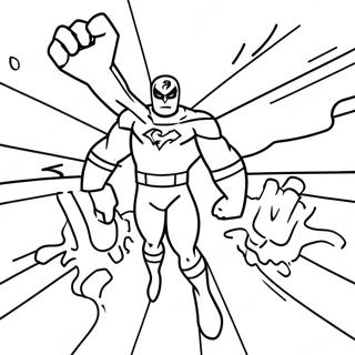 Page à colorier d'action de super-héros Thundermans | Page de coloriage Thundermans