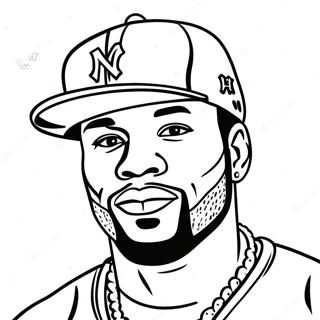 Page à colorier de 50 Cent | Page de coloriage 50 Cent